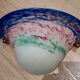 Duo of glass paste wall lamps