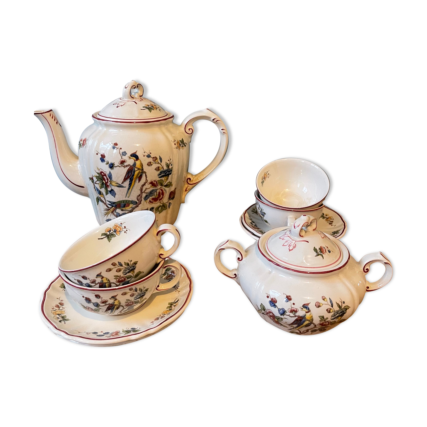 Set of 10 pieces of a Villeroy and Boch tea set, Phoenix model