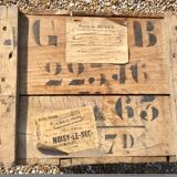 1925 menier chocolate wooden box