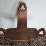 2 vintage brutalist bar stools design Marbella 1970s Spain