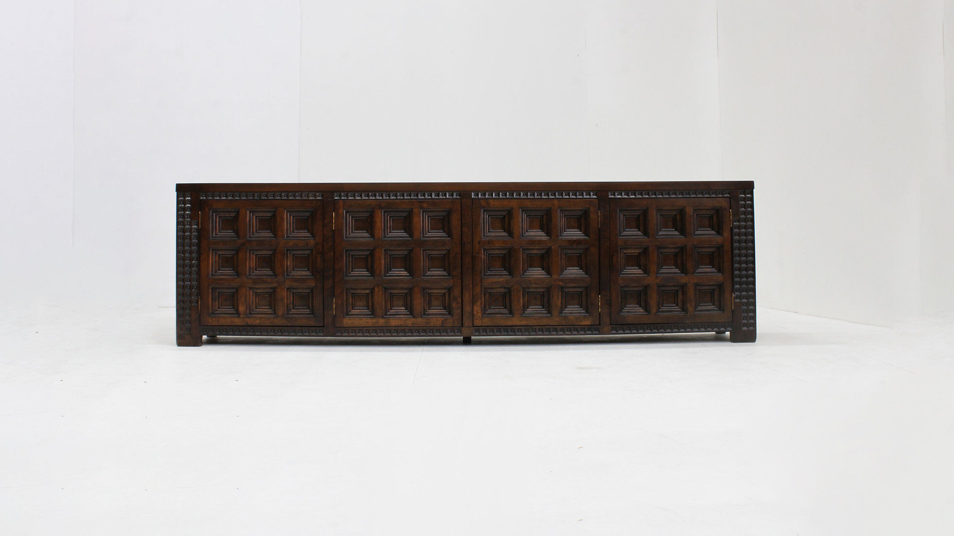 Spanish brutalist sideboard solid wood
