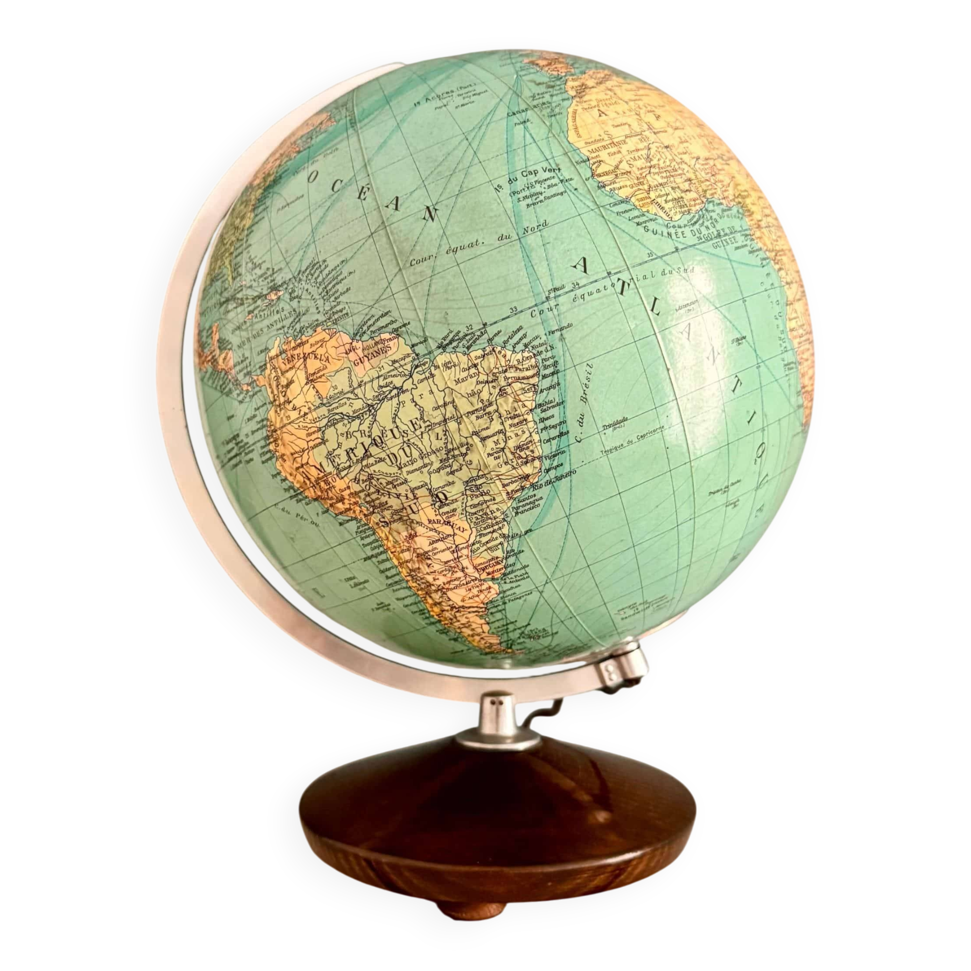 Duo globe terrestre « Colomb », vers 1960