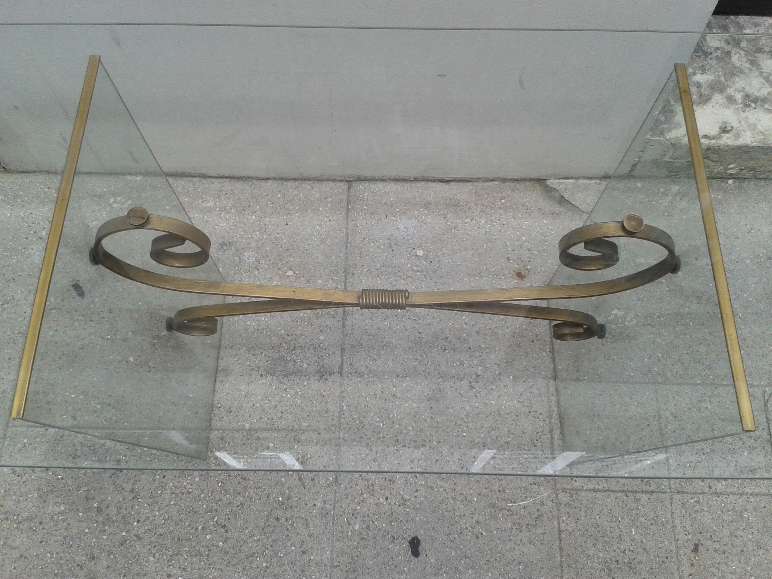 Table basse en verre 1940