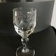 Set of 10 small glasses with feet / crystal liquor engraved 30s