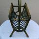 Vintage rattan magazine rack