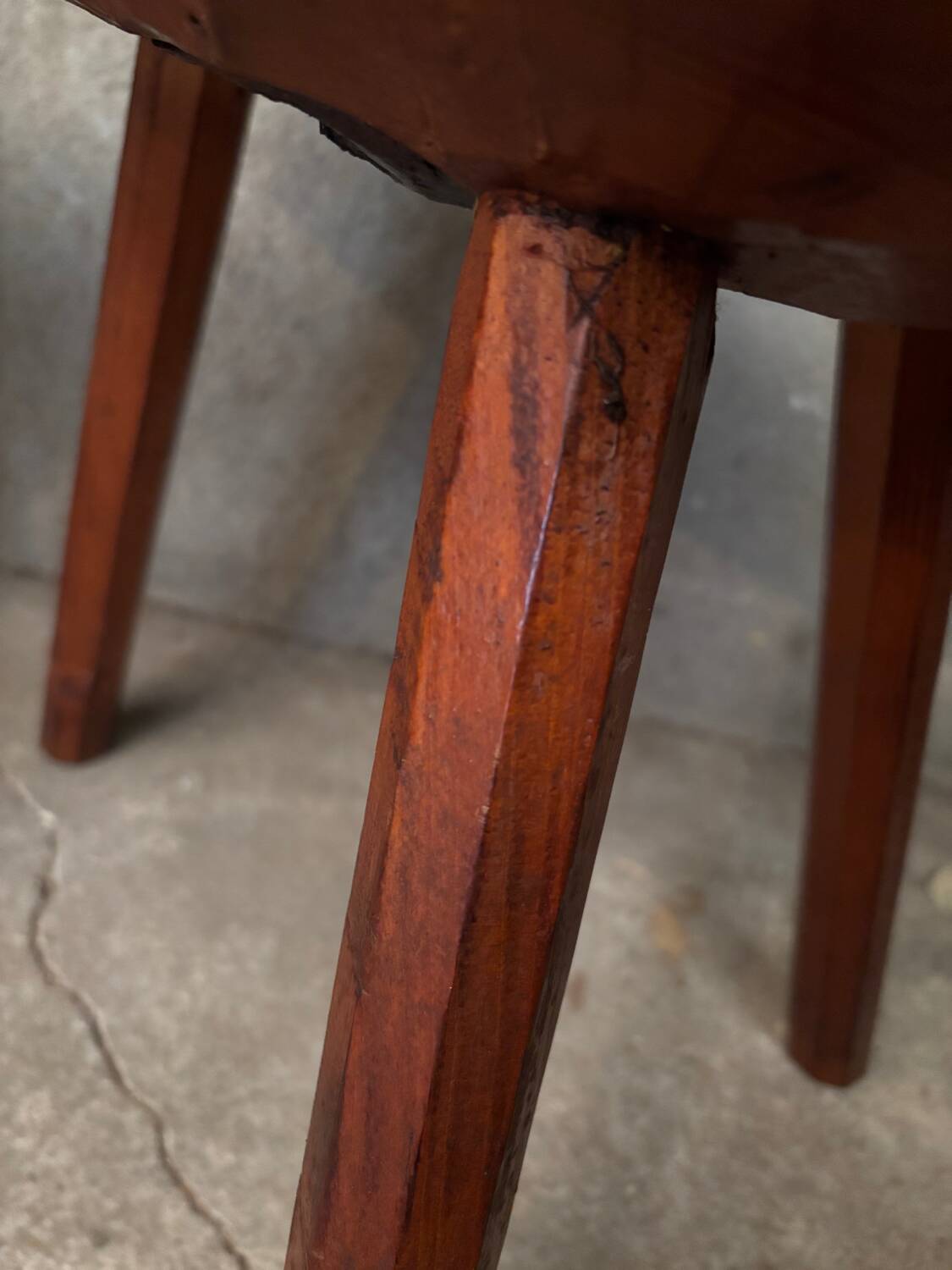 Pair of Mobichalet-type brutalist stools