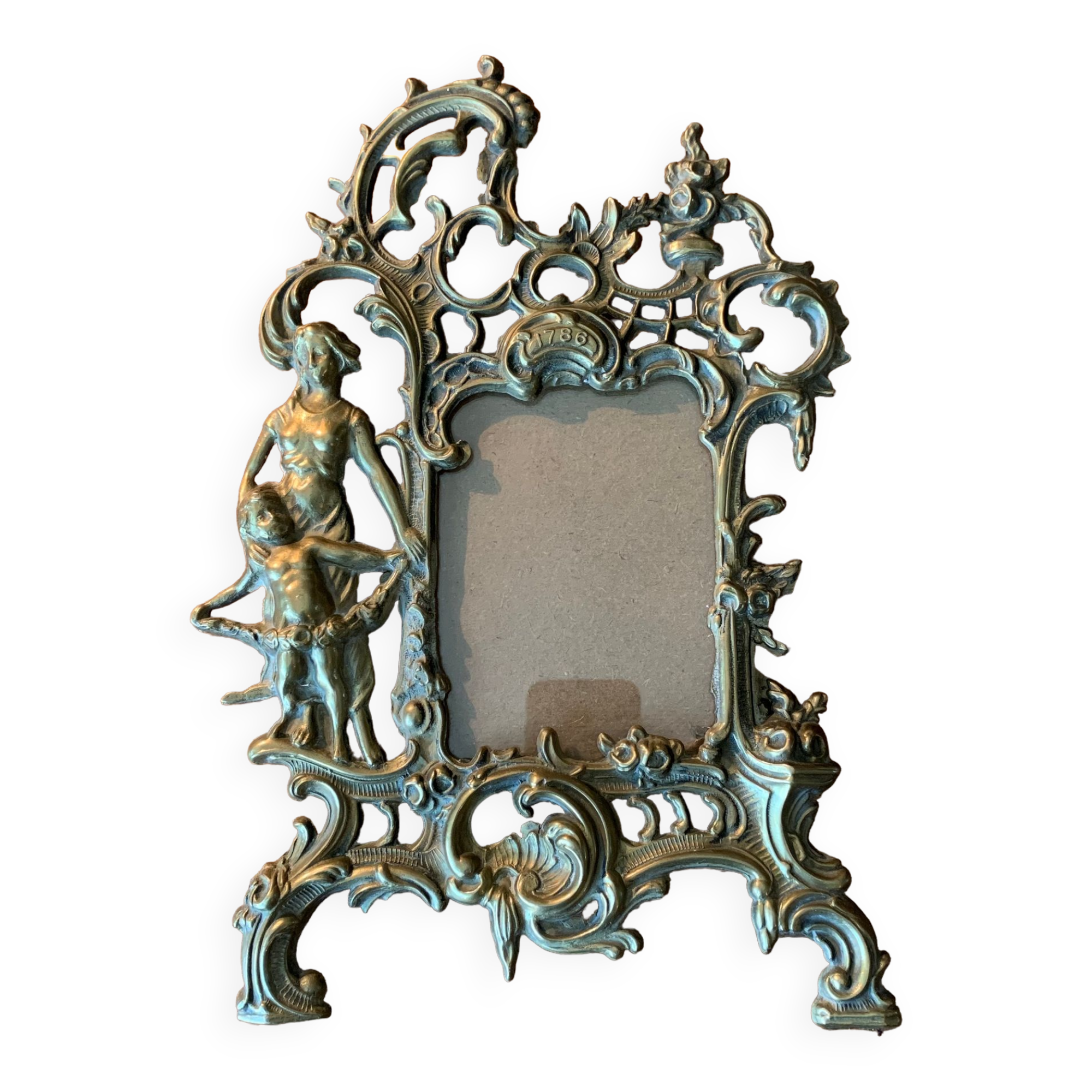 Brass rocaille frame