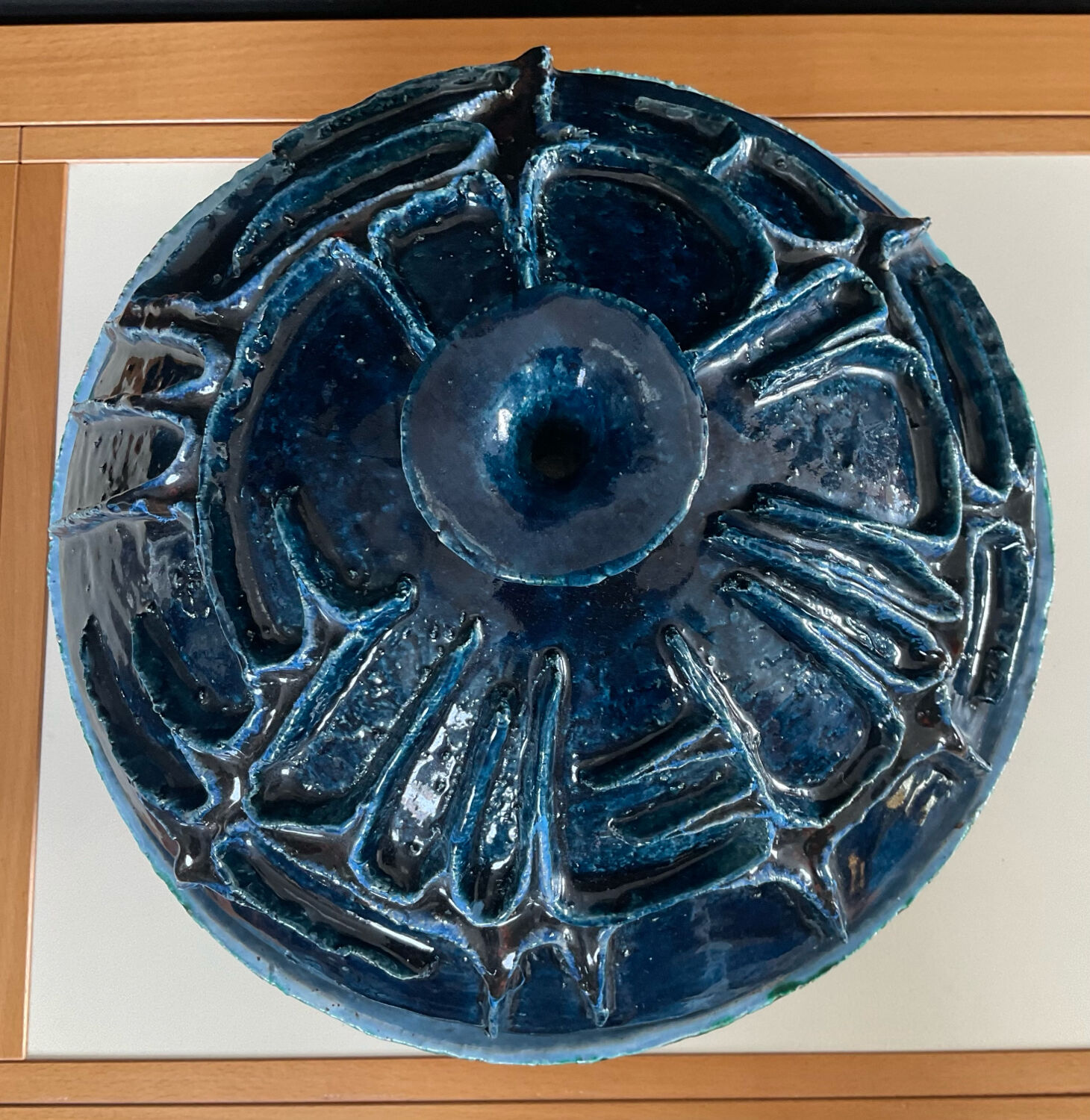 Vintage covered large pot in brutalist ceramic - Hungary