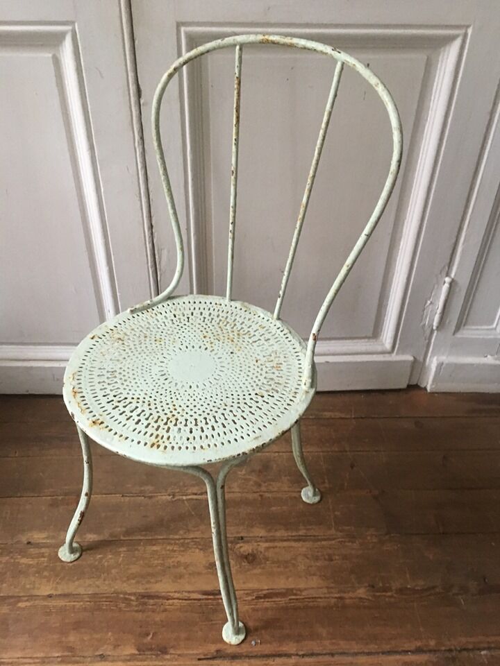 Chaise en acier, métal jardin