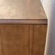 High Art Deco chest of drawers with moustache legs, raw walnut, 1930.
