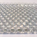 Pressed glass service plate with diamond points, 1950s