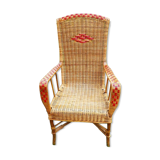 Armchair rattan years 50