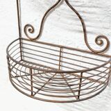 Wrought iron wall shelf