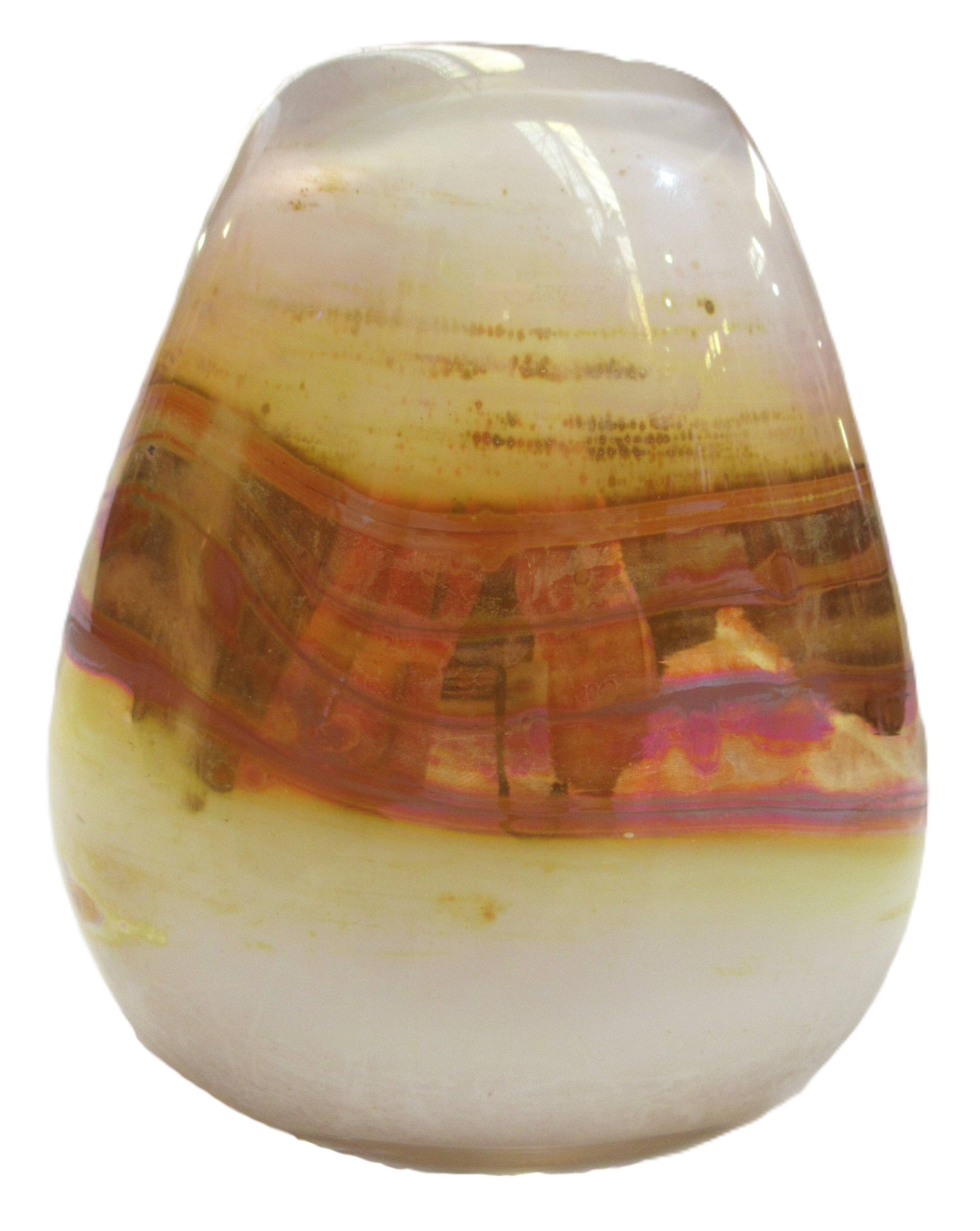 Art glass vase signed by Alfred Collard for Val Saint-Lambert, 1995