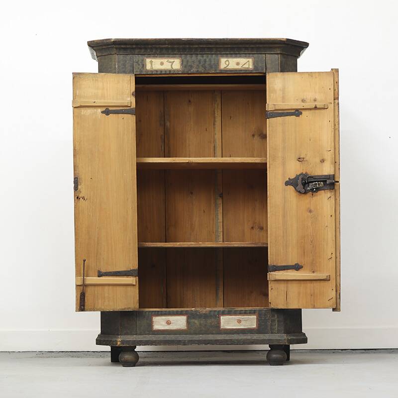Painted Folk Art Bridal Cupboard 1794