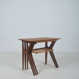 Danish nesting tables designed by Johannes Andersen for Silkeborg, 1960s