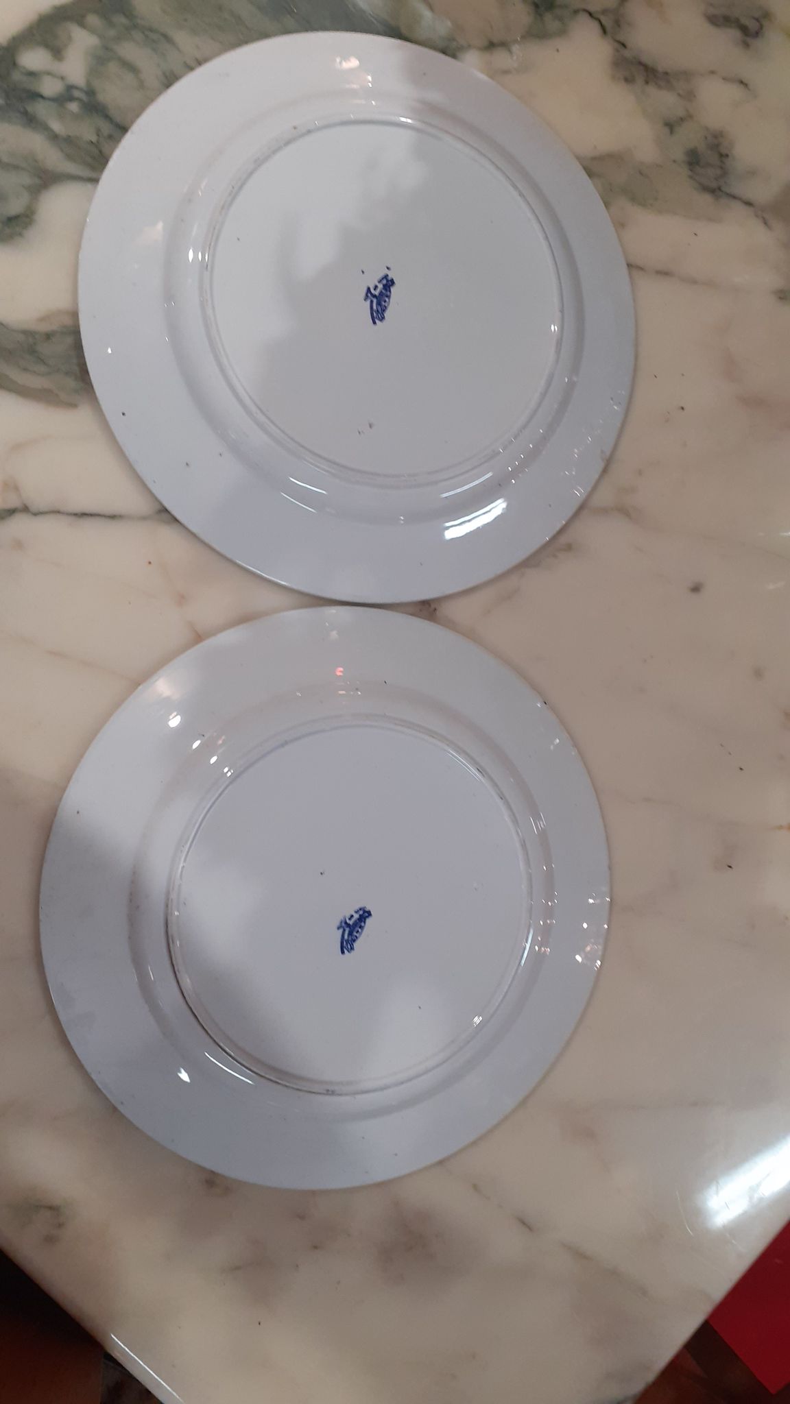 Plats Creil et montereau lot de 2