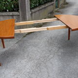 Danish teak extendable round table of the years 60