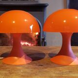 Pair of mushroom lamps