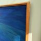'blue soul' - vintage mid century abstract framed oil painting
