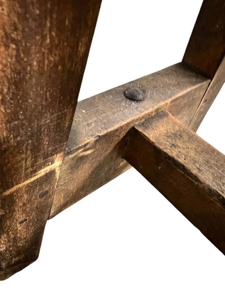 Vintage solid wood sofa / dining bench