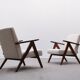 Mid Century Easy Chair Model B - 310 Var in Ivory Boucle