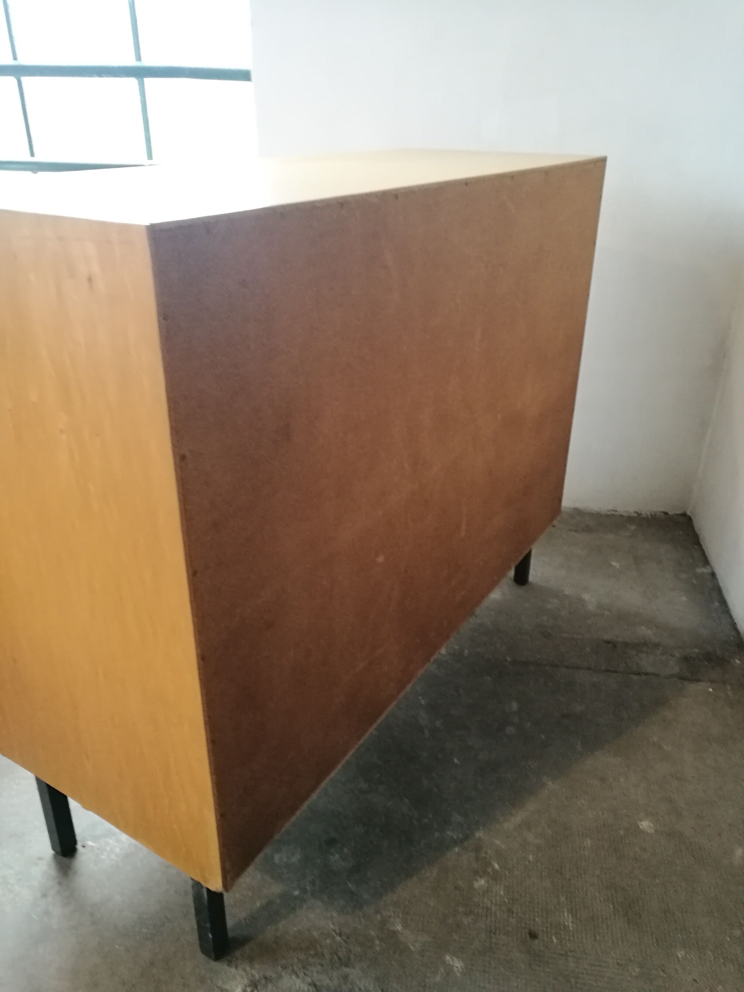 Vintage sideboard sliding doors 1970