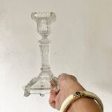 Molded glass candle holders X3