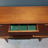 Teak enfilade with 2 sliding doors
