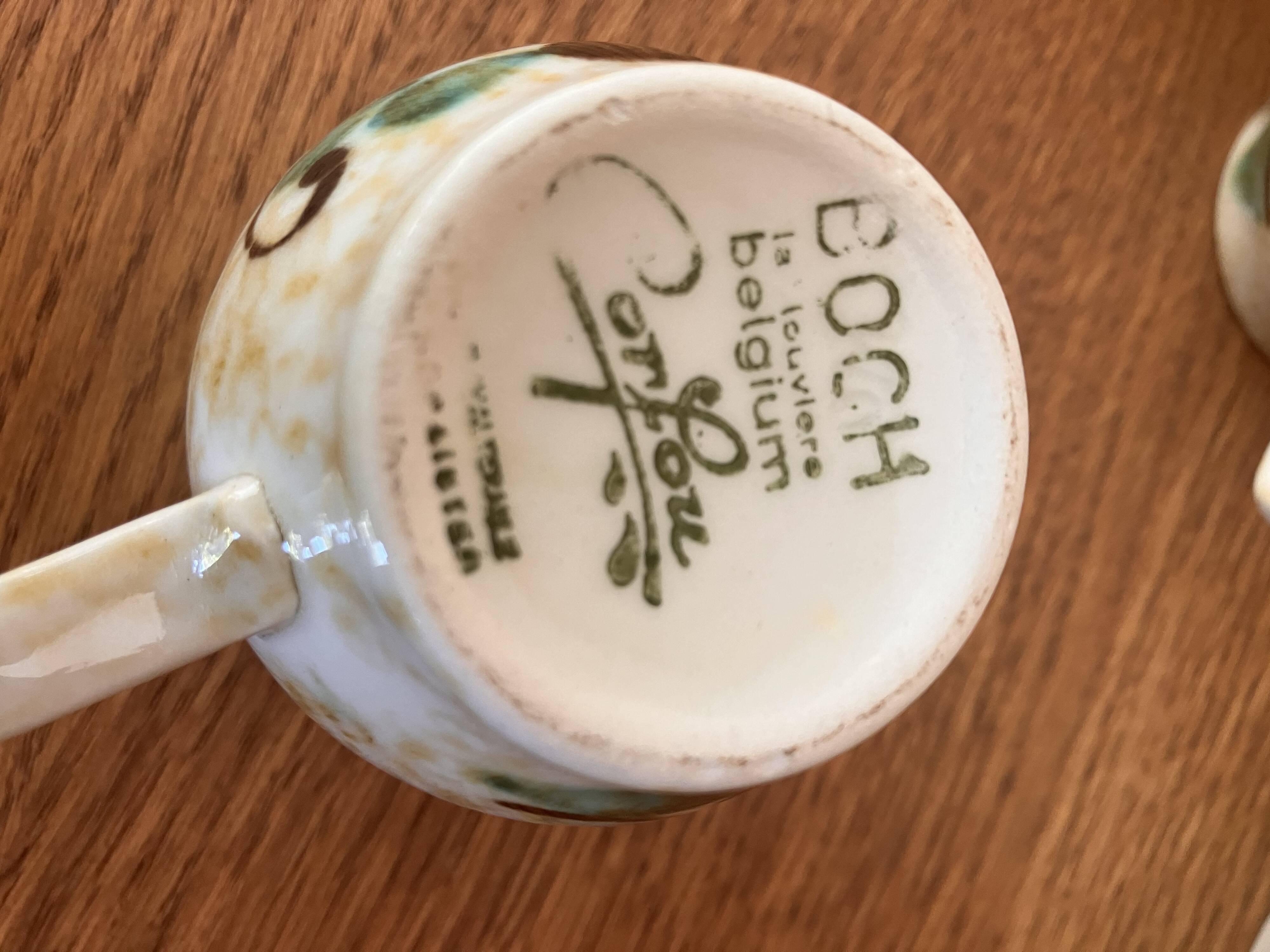 Boch Belgium La Louvière Corfu coffee set