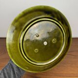 2-tiered majolica server/tray, Sarreguemines, early 20th century