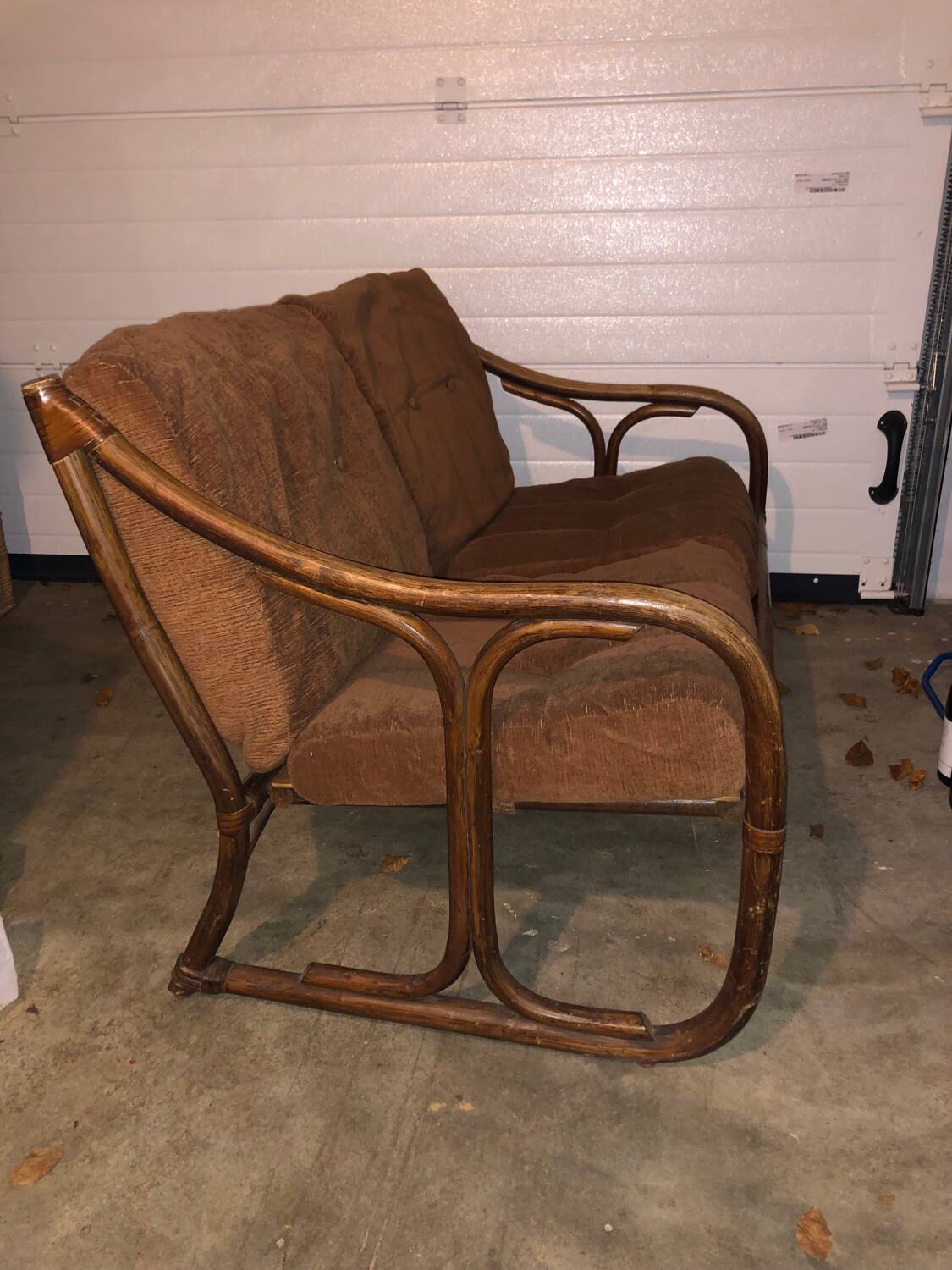 Vintage Maison Kok rattan sofa from the 70s