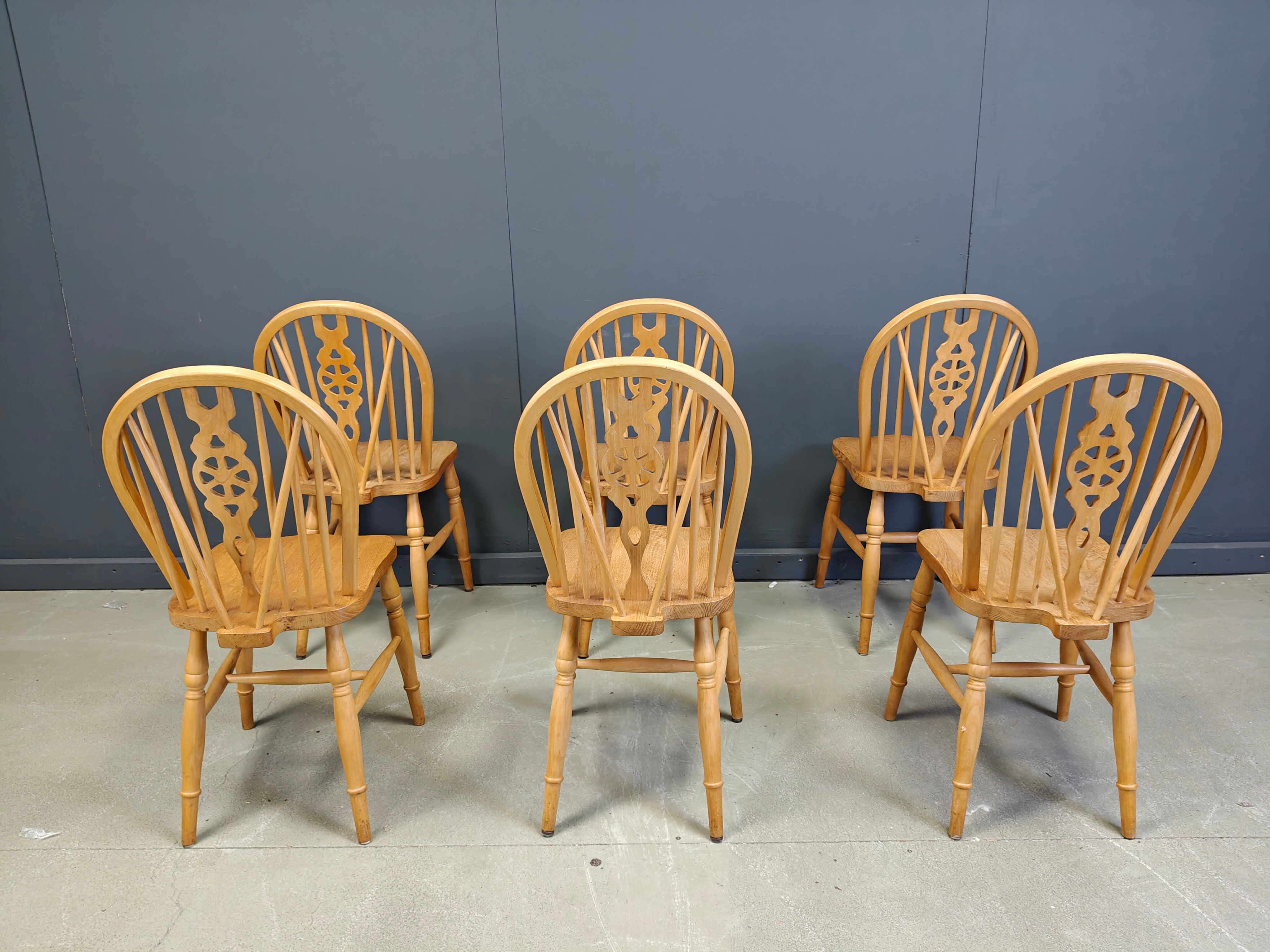 Set of 6 vintage Ercol dining chairs, 1950s