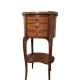 Table de chevet ovale style Louis XV en acajou 