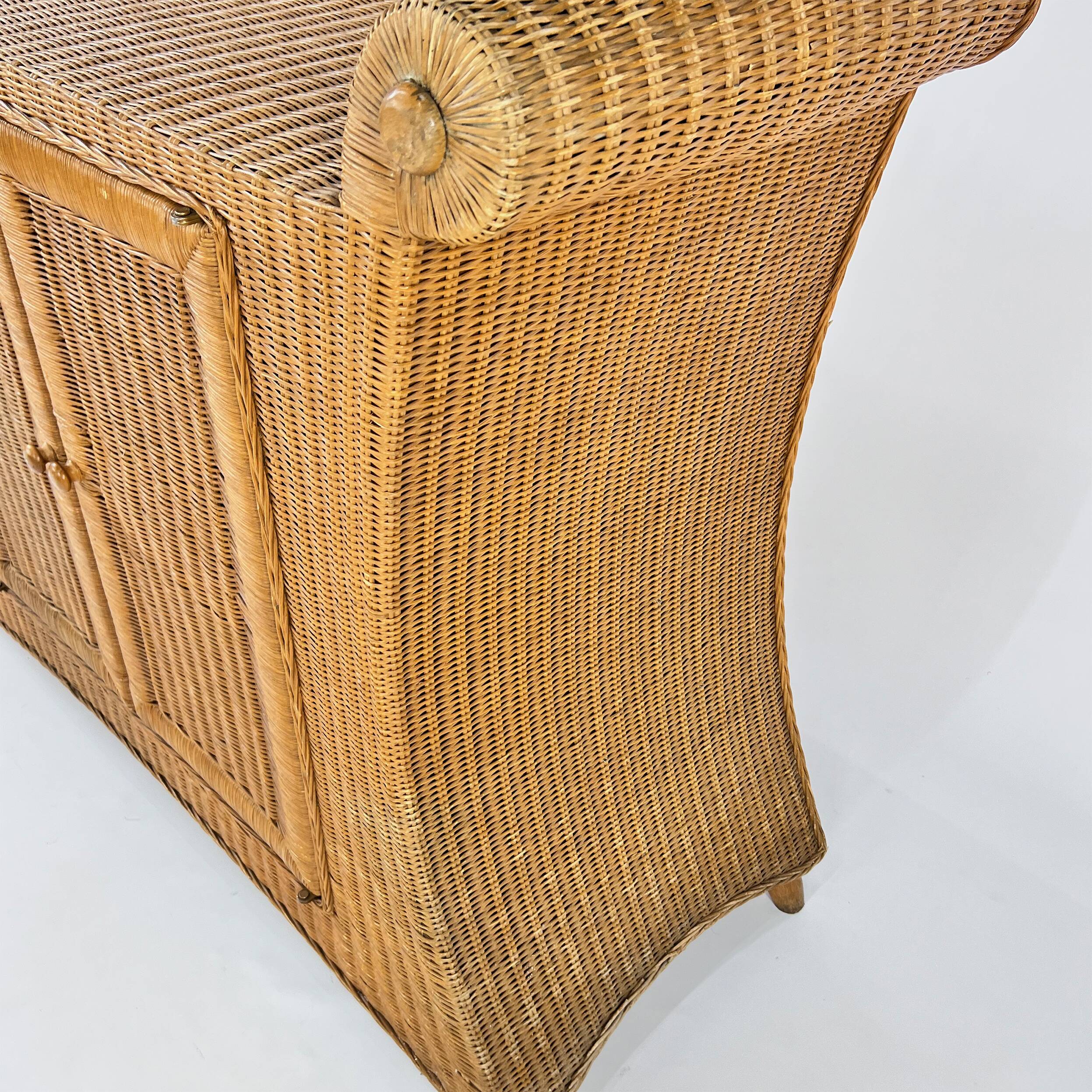 Mid-century wicker dresser, France, 1960s