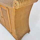 Mid-century wicker dresser, France, 1960s