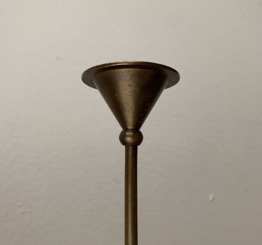 Vintage Italian postmodern metal chandelier, 1980s.