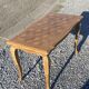 Vintage oak marquetry coffee table, Louis XV style - top motif