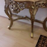 carved wood console