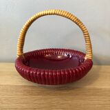 Ceramic and rattan basket