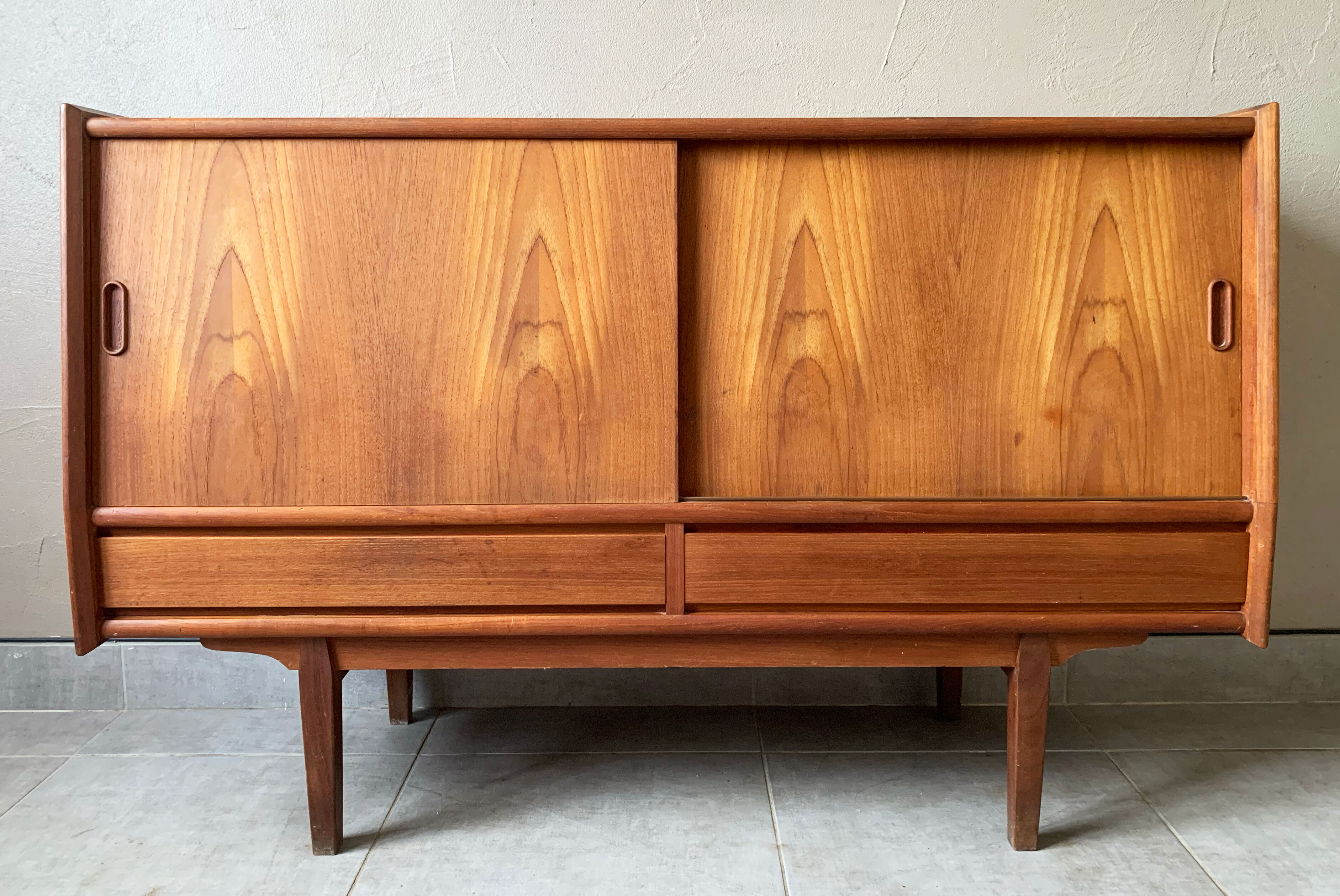 Danish vintage teak enfilade, 60s
