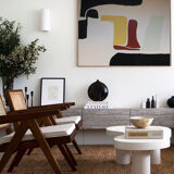 Abstract canvas "Smile" 100x81cm for contemporary living room