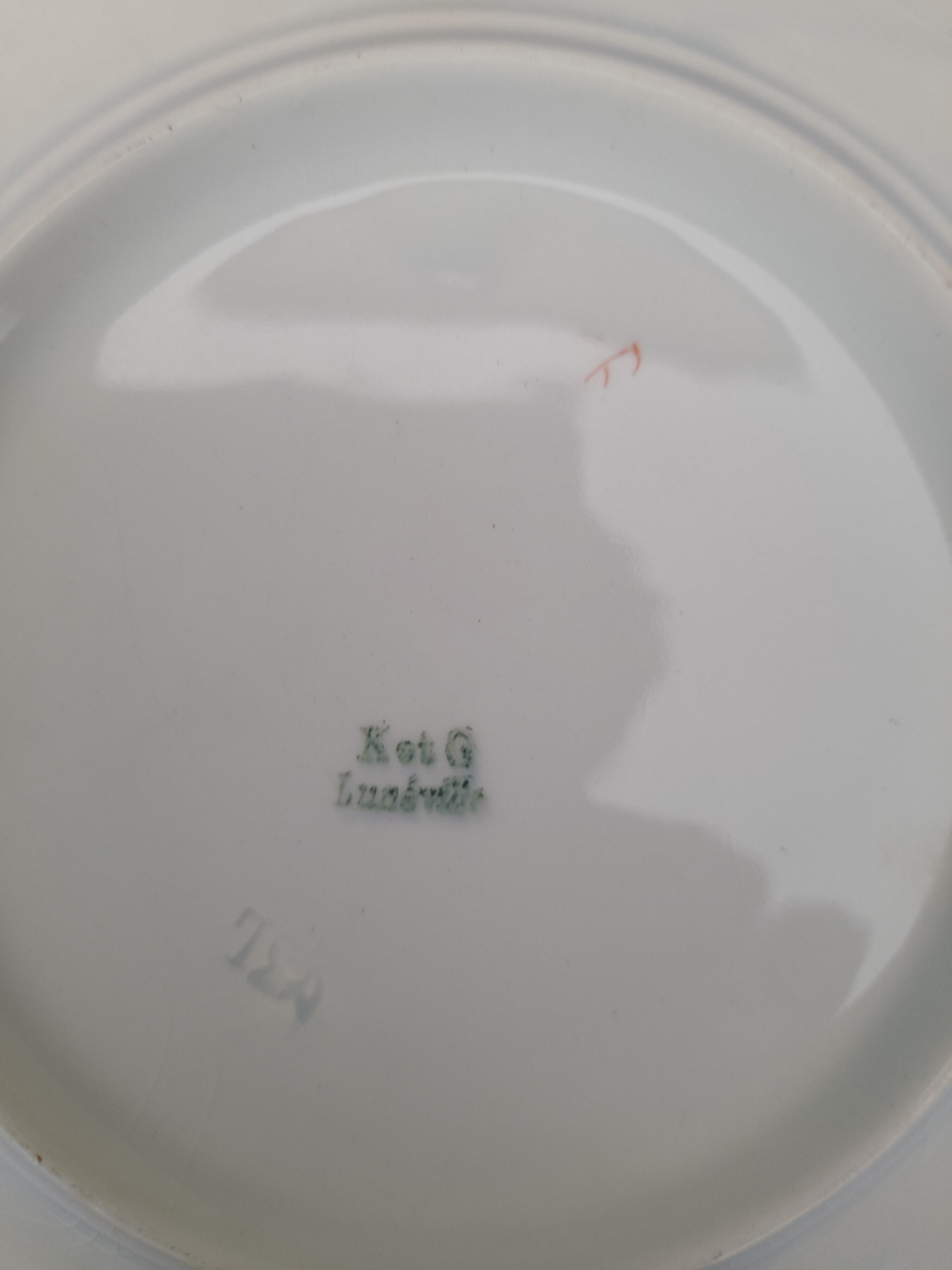 Tea cup with saucer in Earthenware K G Lunéville (Keller Guerin)