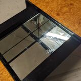 Coffee bar coffee table integrated in vintage elm magnifying glass 1970