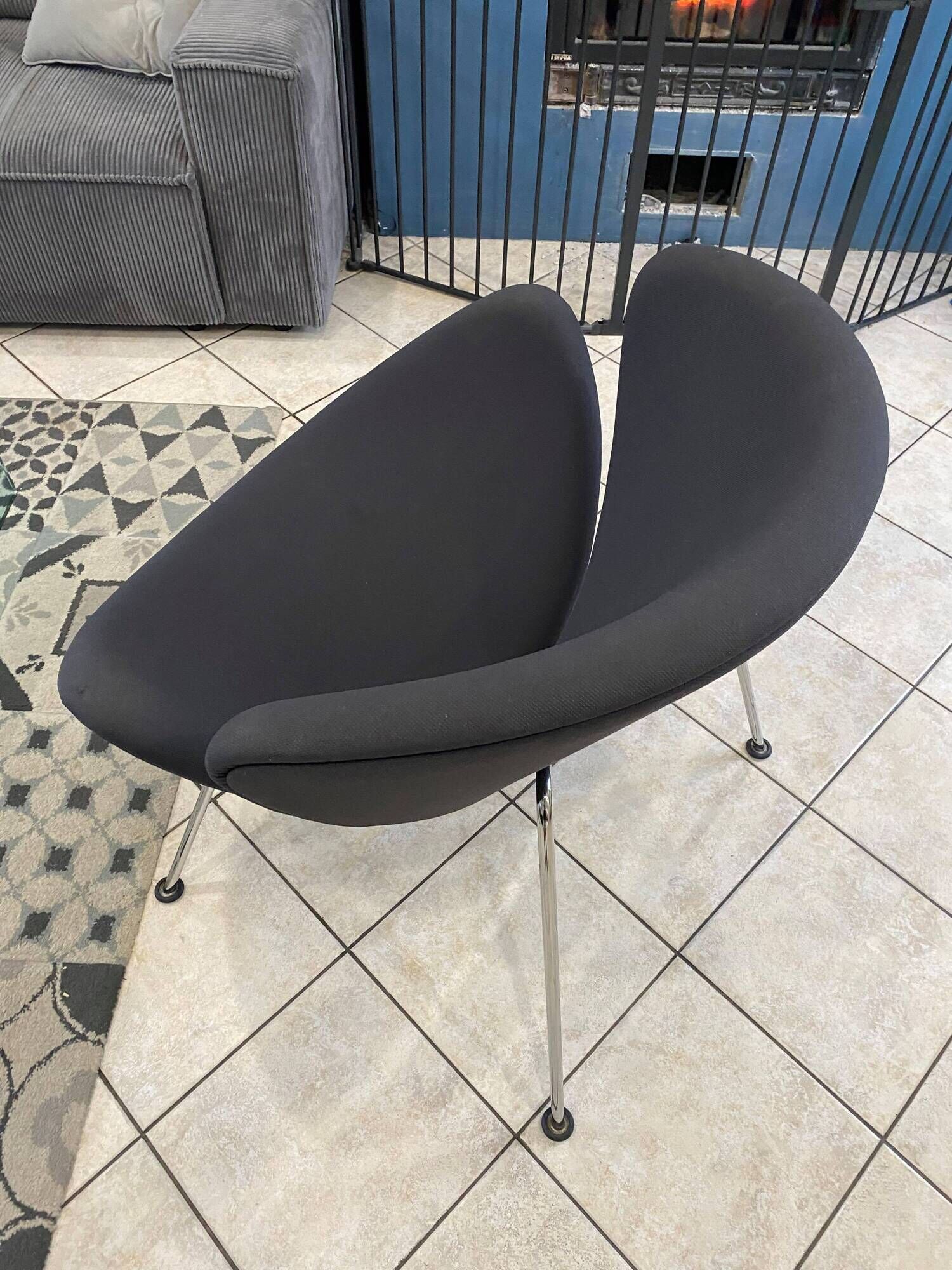 ORANGE SLICE 437 armchair by Pierre Paulin for Artifort, grey, 1980