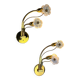 Pair of hibiscus floral sconces, Murano glass, Italy, circa 1970s