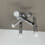 Rare sputnik 'atomic' ceiling light by e.r. nele, temde lights switzerland 1970s