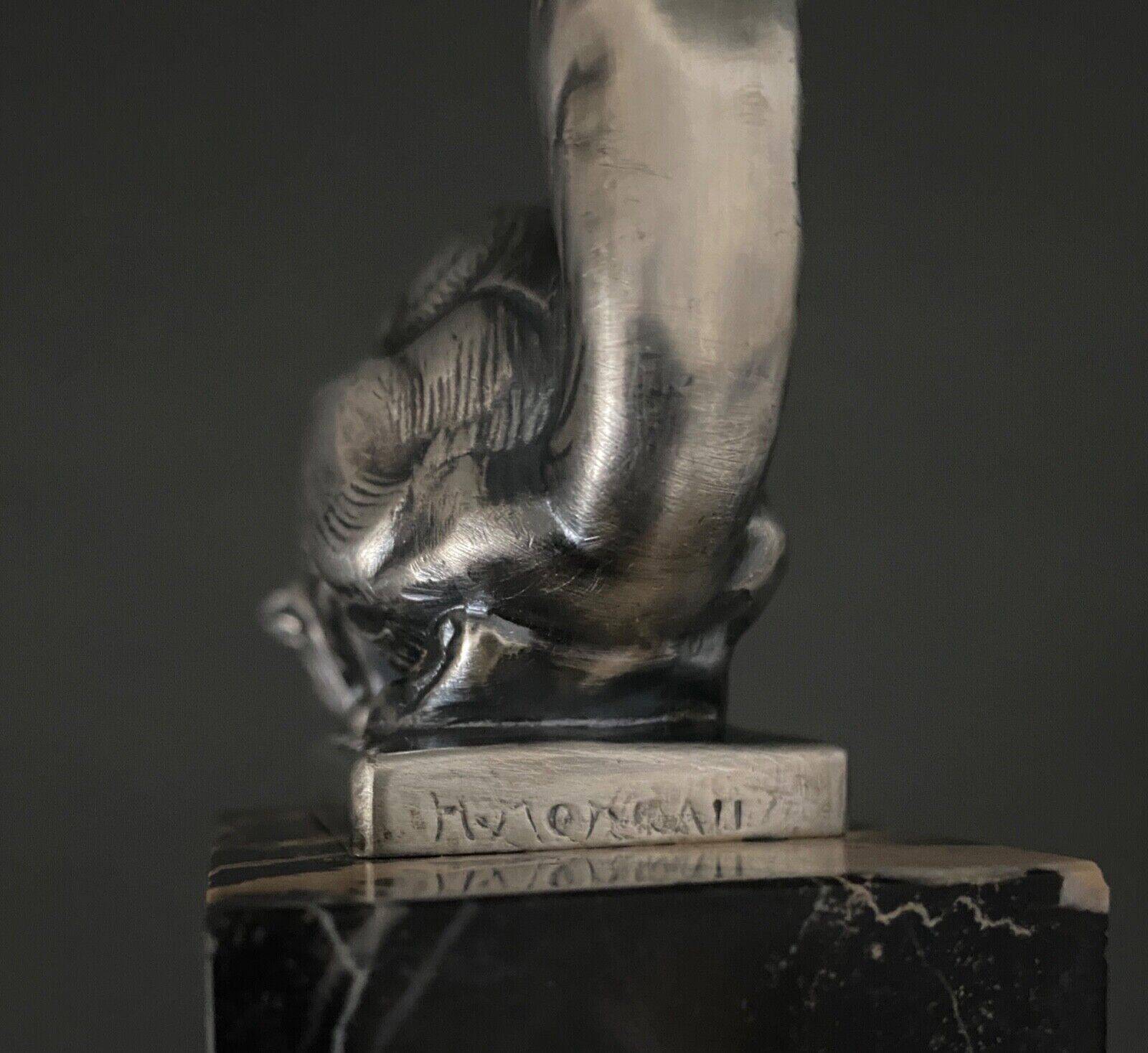 Pair of Hippolyte Moreau Art Deco spelter cat bookends
