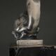 Pair of Hippolyte Moreau Art Deco spelter cat bookends