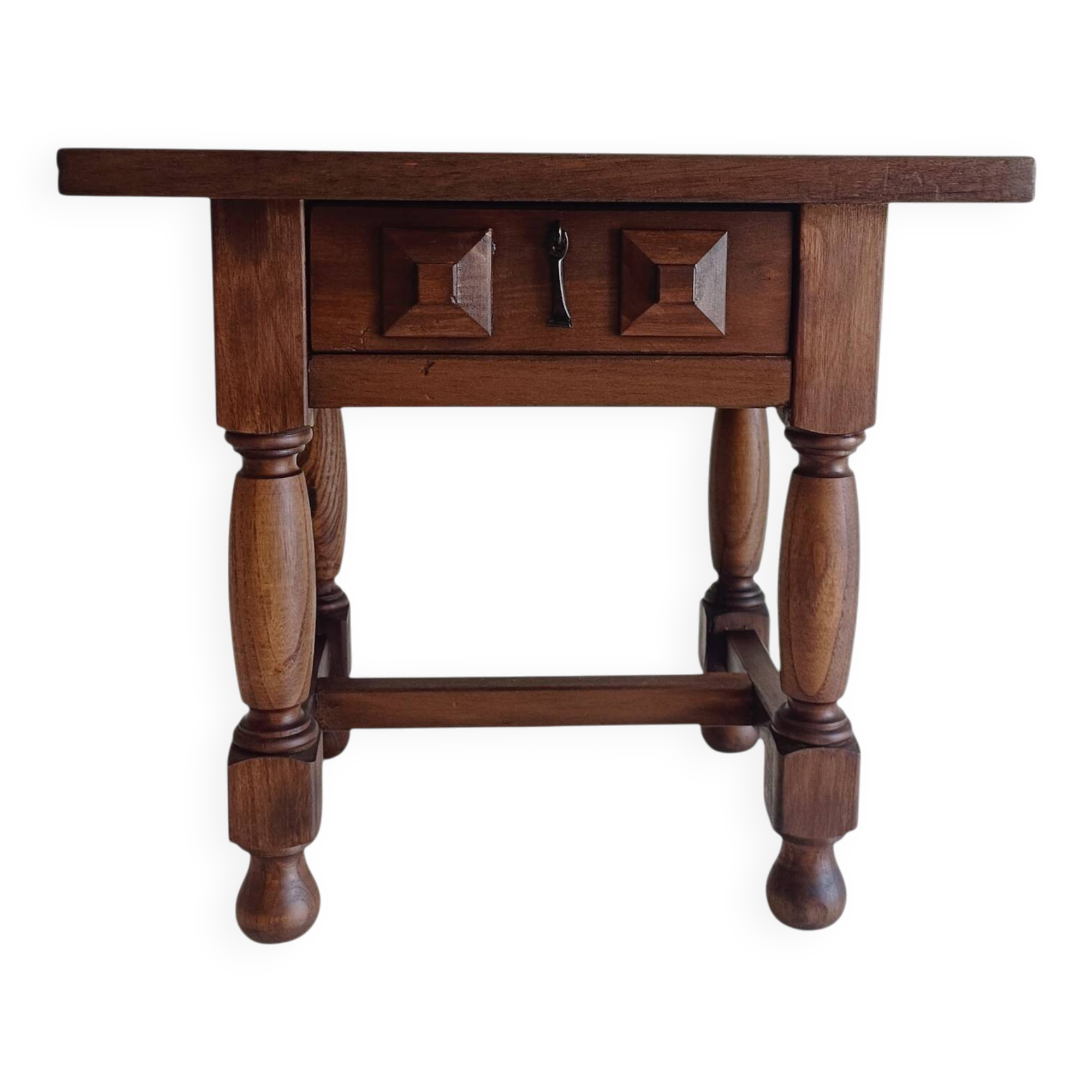 Spanish Castilian Baroque Revival Side Table, Mid-20th Century